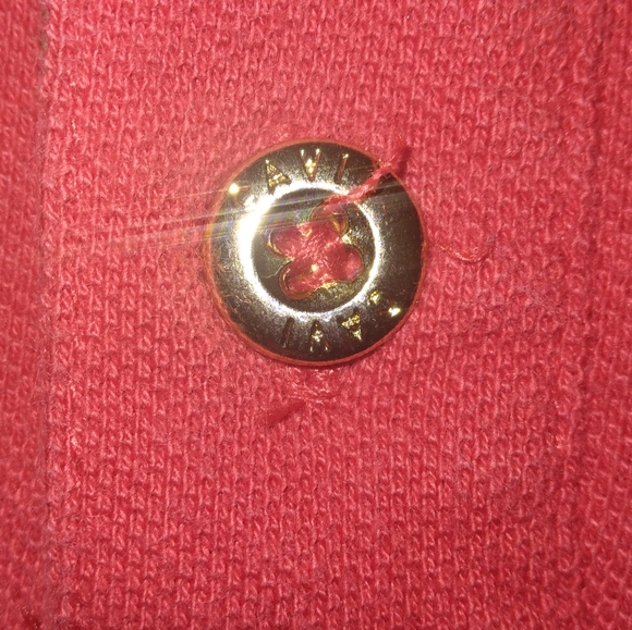 Cavi Boy's XL Red Polo Shirt With Epilettes Gold Embroidery and Buttons - Picture 10 of 13